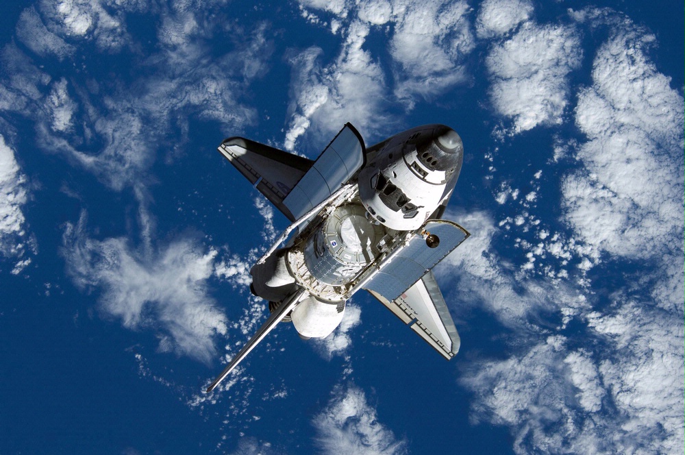 Space Shuttle Discovery Approaches ISS on STS-120 Mission